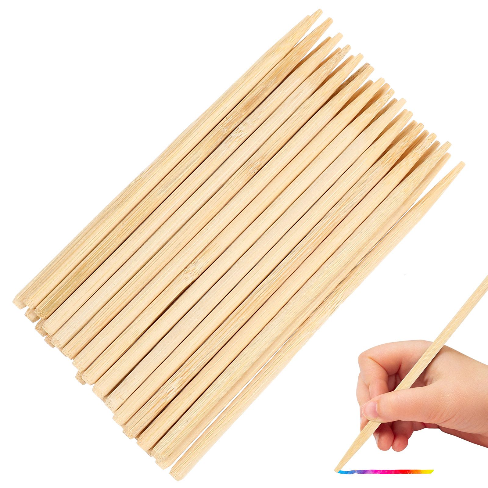 Wood Filler Stick - 30 ชิ้นไม้ภาพวาดไม้ไผ่ปากกา Wax Stick สําหรับผม Twigs