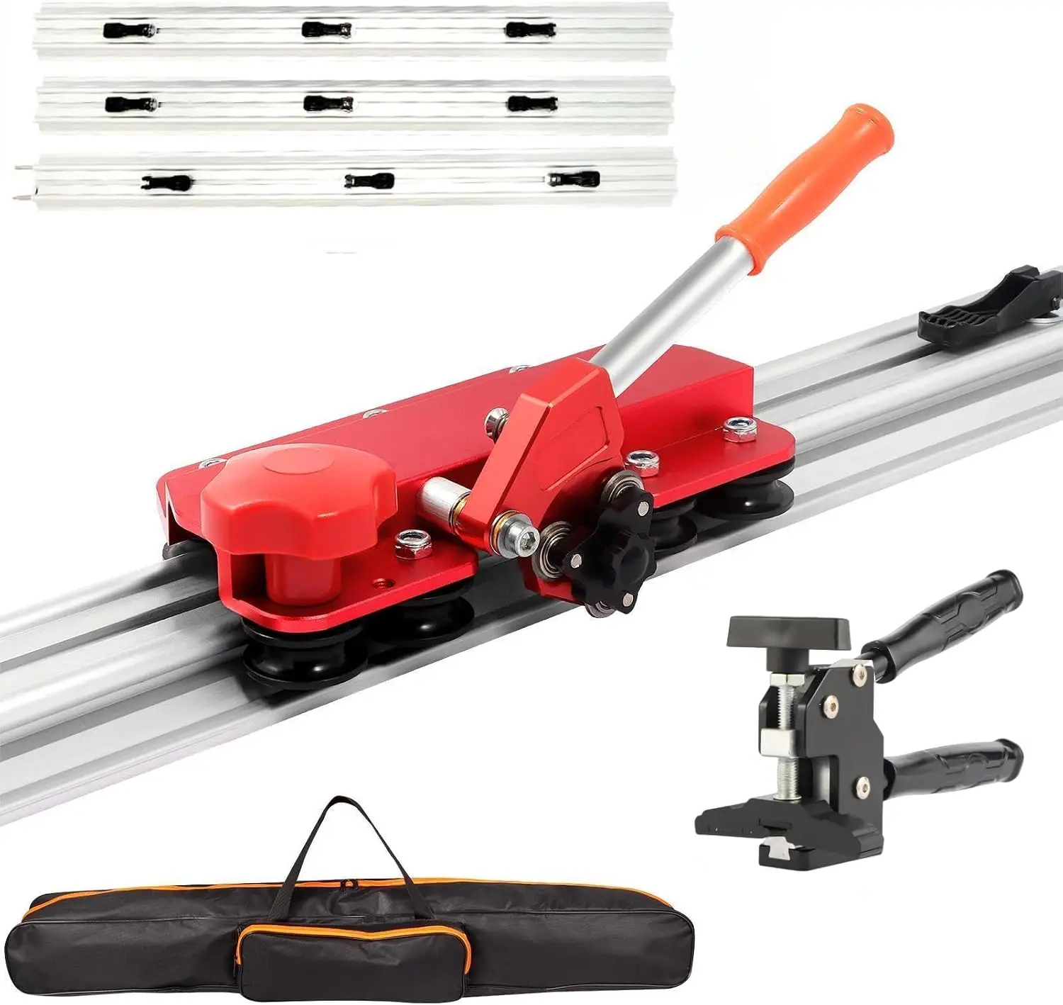 Tile Cutter Scoring - เครื่องตัดกระเบื้องขนาดใหญ่ 110 นิ้ว, เครื่องมือตัดกระเบื้องเซรามิกแบบแมนนวลพร้อมถ้วยดูดและที่จับกระเบื้องในตัว, ล้อตัด 3