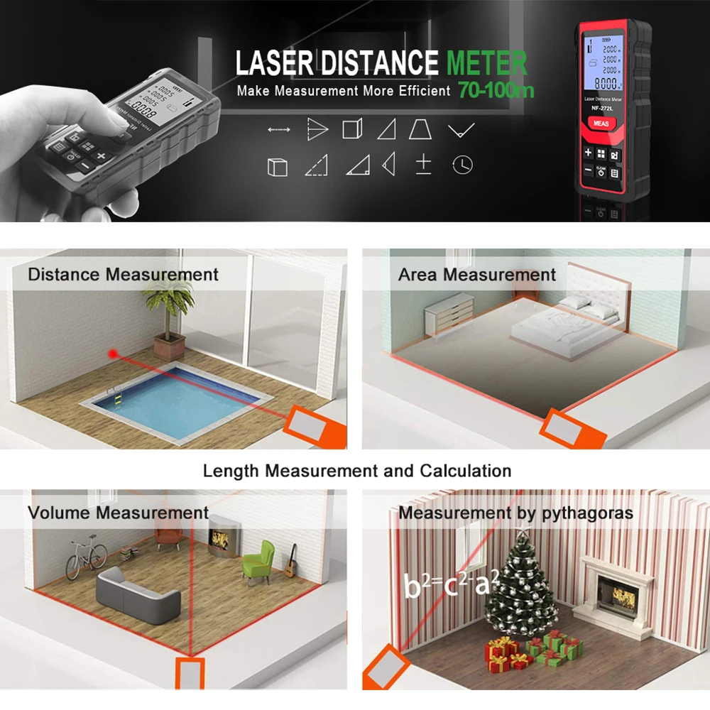 Noyafa เครื่องวัดเมตรเลเซอร์ N - Home Improvement Services บทวิจารณ์และราคา