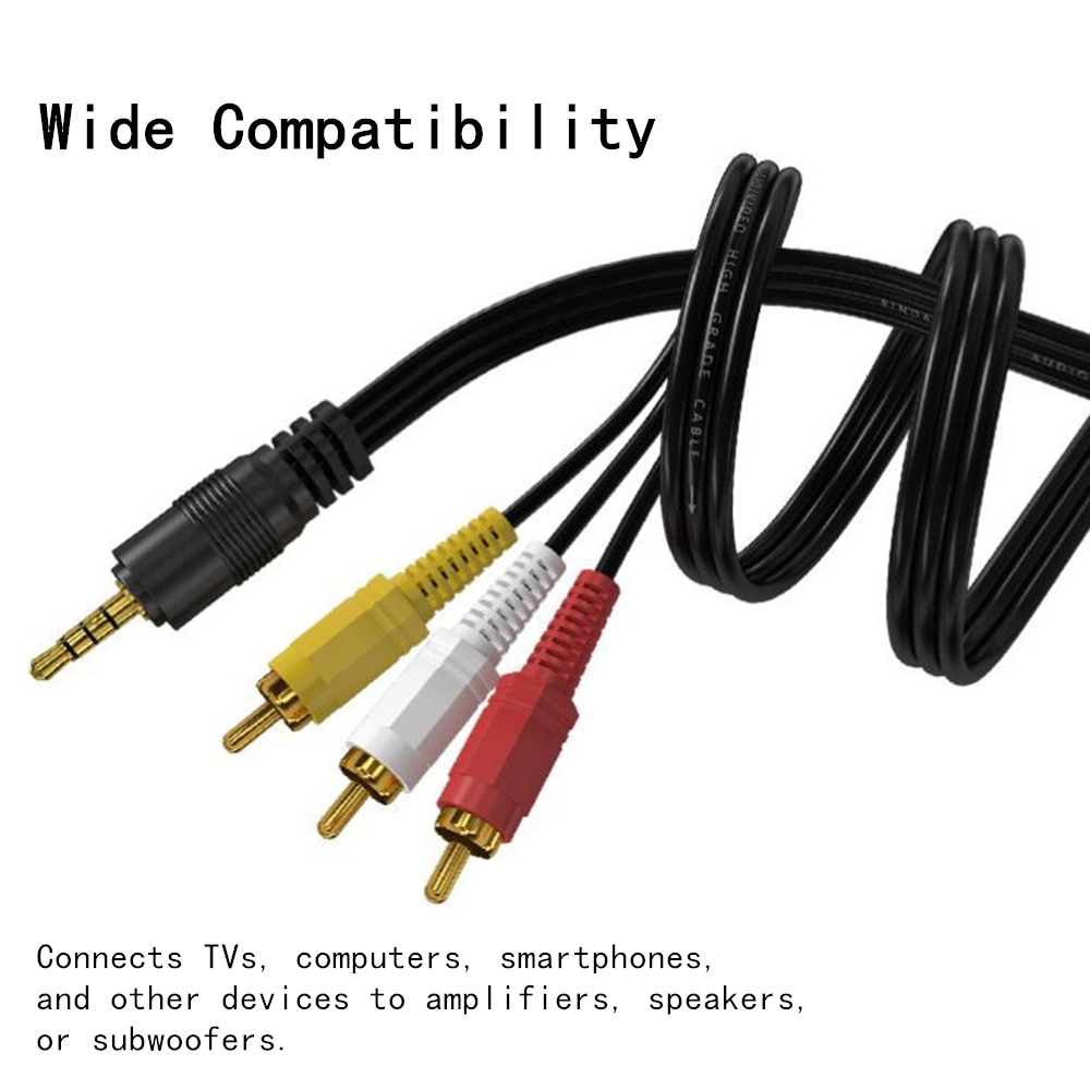 3.5 มม.ถึง 3 RCA Audio Video C - Home Improvement Videos บทวิจารณ์และราคา
